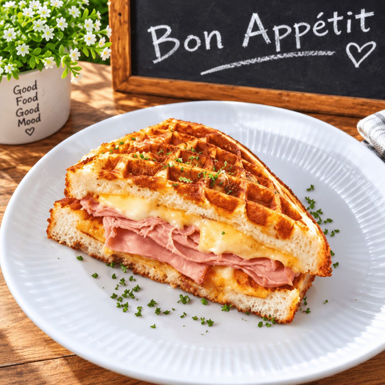 Ham & Cheese Waffle