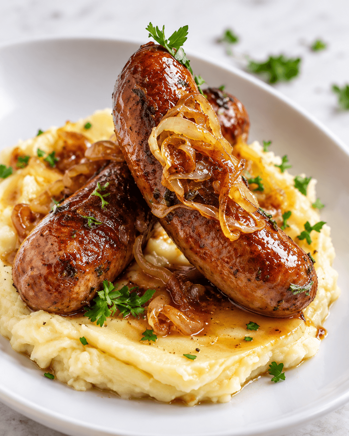 Sausage with Mashed Potatoes
