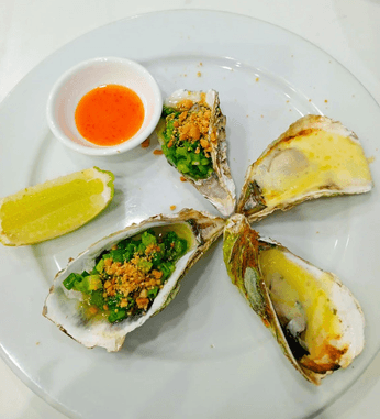 Baked Oyster with Peanuts and Herbs, 1 Piece