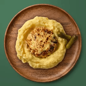 Chicken Cutlet with Cheese and Purée
