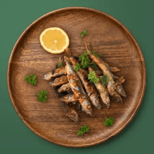 Grilled Capelin with Moya Sauce