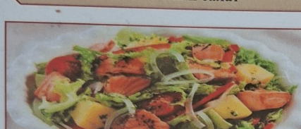 Salmon Salad with Passion Fruit Sauce