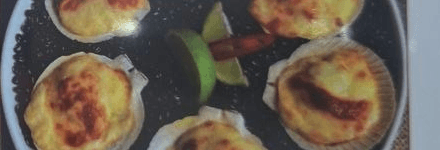 Grilled Scallops with Cheese (7 pcs)