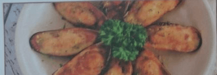 Grilled Mussels with Cheese (7 pcs)