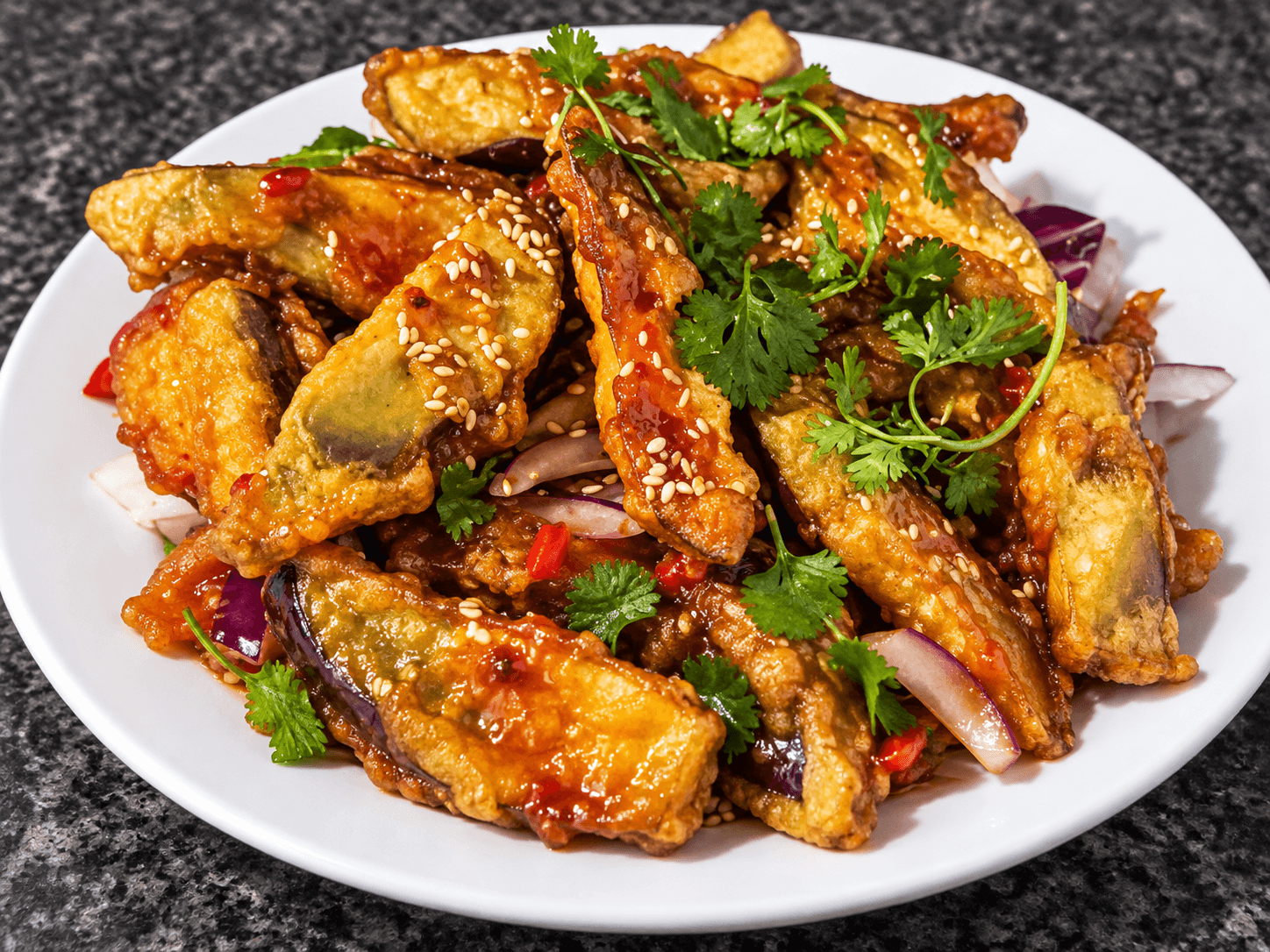 Crispy Eggplant Salad