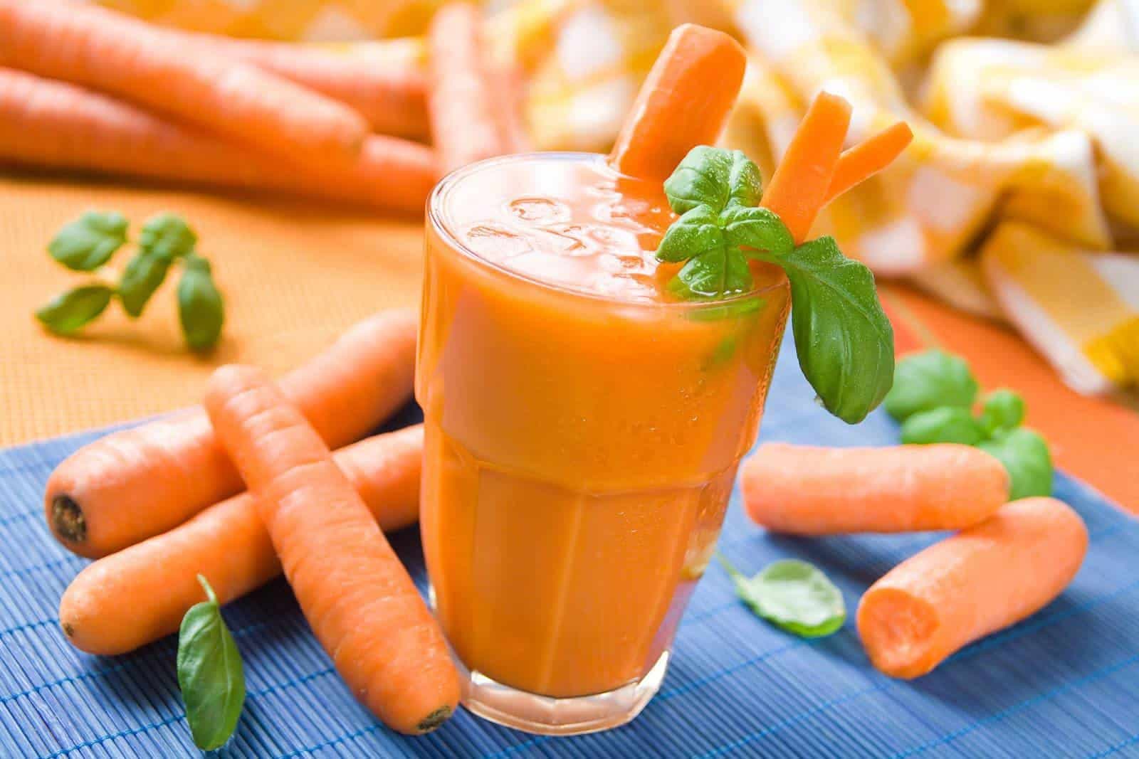 Fresh carrot juice