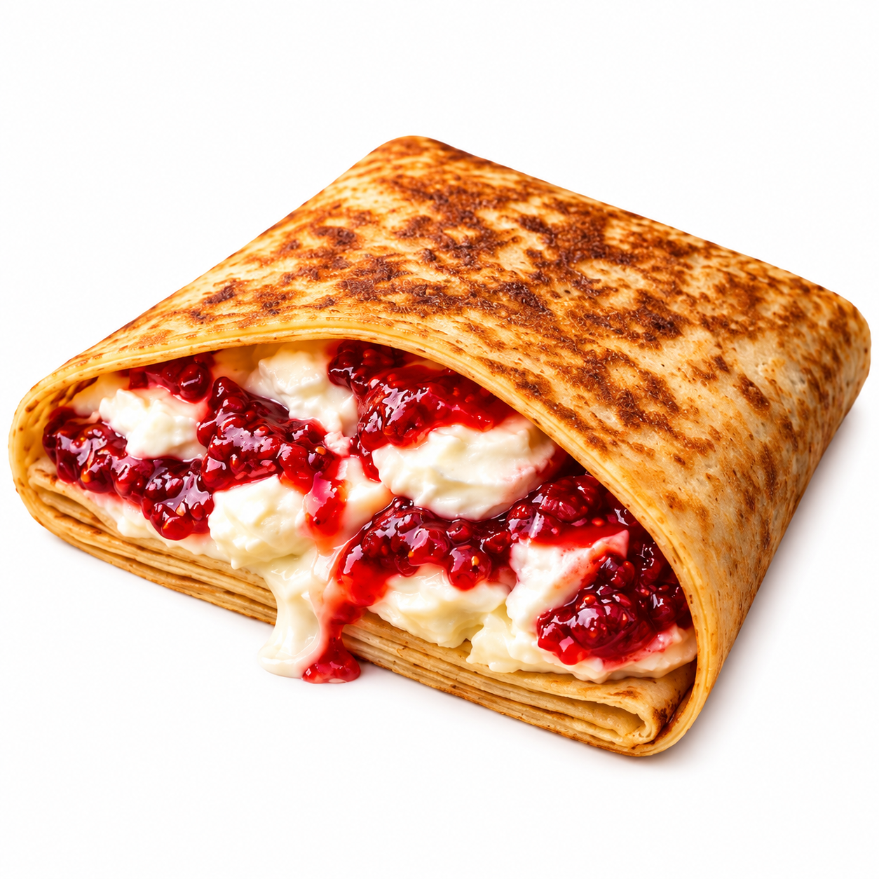 Cream Cheese + Raspberry Crepe