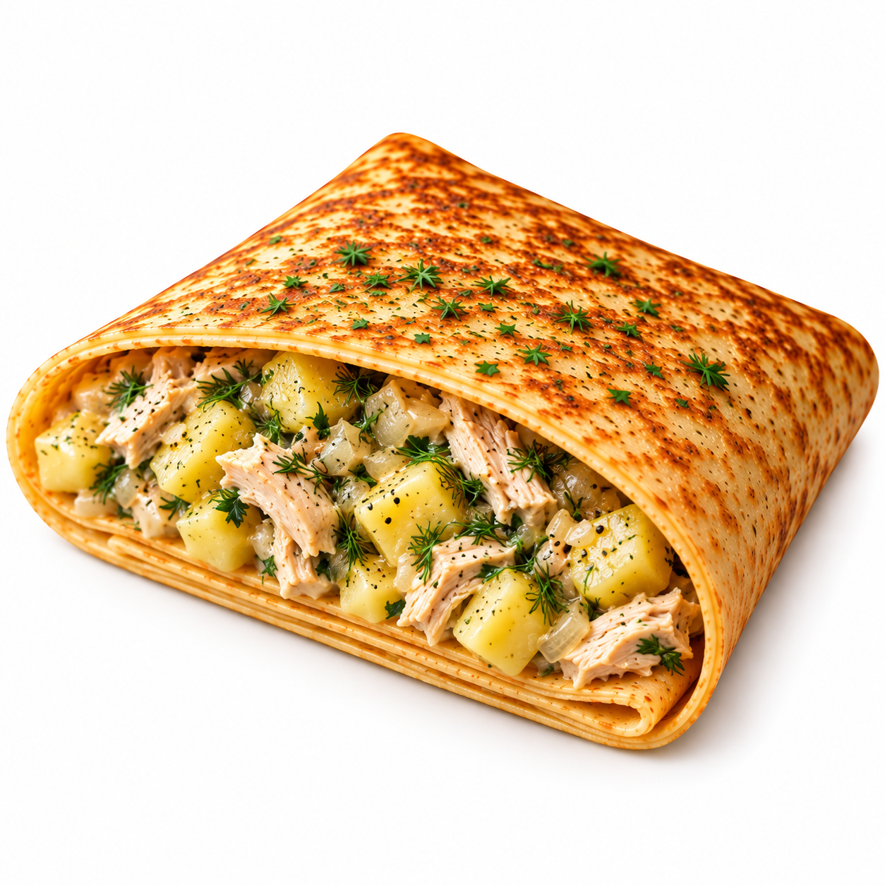 Potato + Chicken Crepe