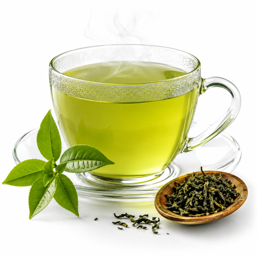Hot green tea