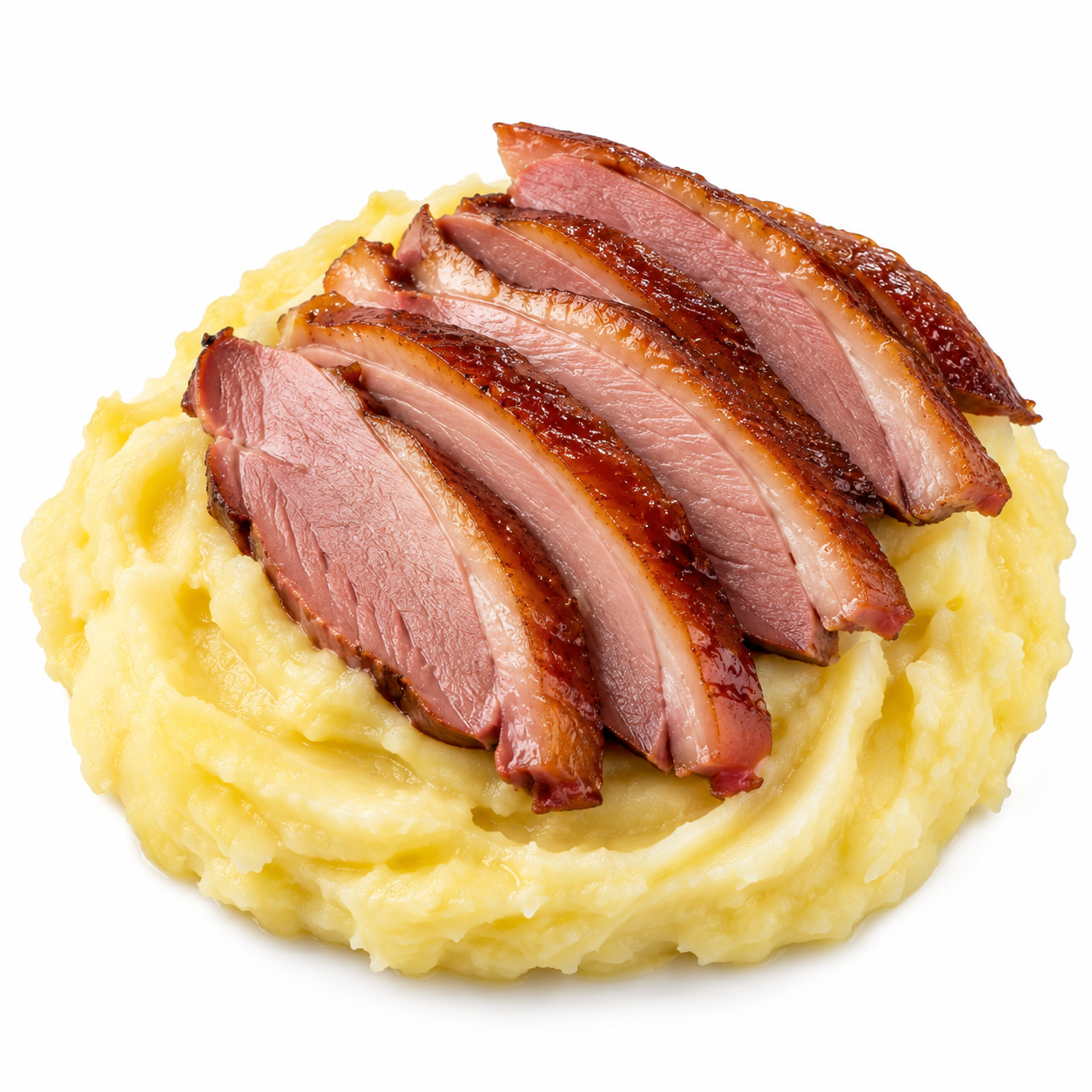 Mashed potatoes and smoke goose