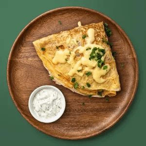 Crepe with Cheese and Greens