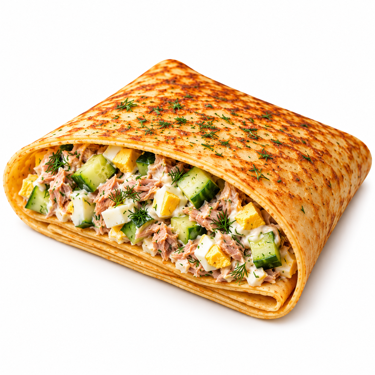 Tuna + Cucumber + Egg Crepe